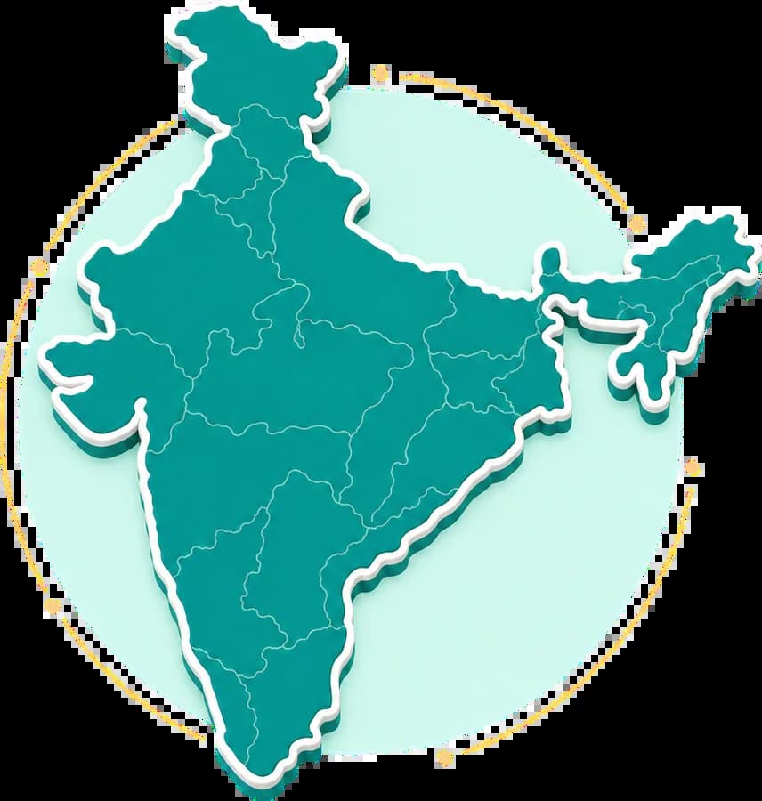 Map of India marking clinic locations running on one VaidX workspace